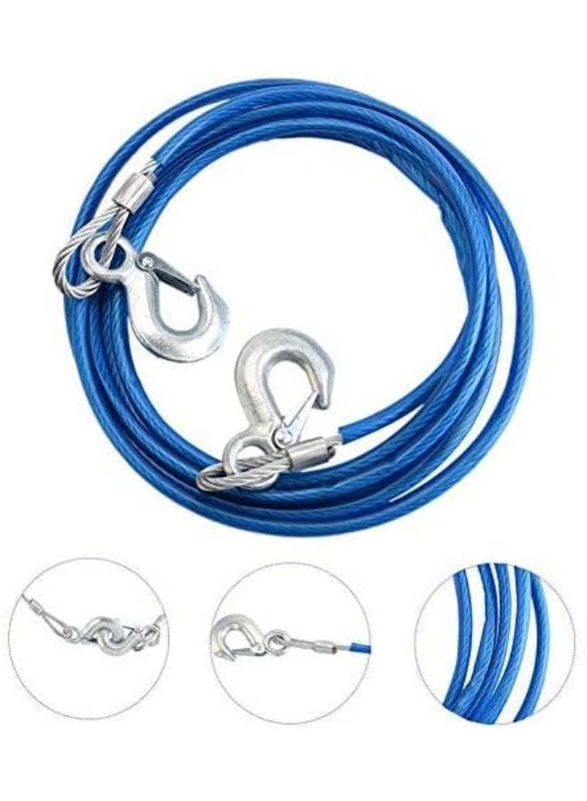 كابل سحب سلك الصلب للسيارة مع خطاف (5 أطنان ، 4 متر ، 249 غرام) - Image 2